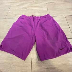 Purple Nike workout shorts